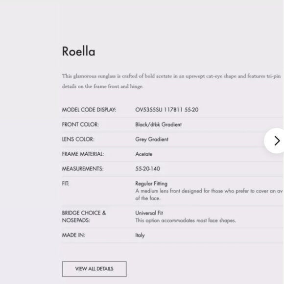 OLIVER PEOPLES ROSLLA 55mm SUN in Grey Gradient MSRP$492 GLAMOROUS STYLE main image 7